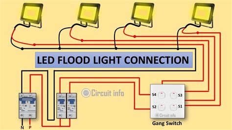 measurement of electrical junction box for flood light|led flood light wiring diagram.